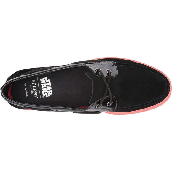 Sperry Star Wars Darth Vader Black and Red Sith Lord Suede Boat Shoes Sz 6.5 - Picture 13 of 15
